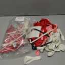 CROSSFINGERS Cherry Red Balloon Garland Arch Kit, Bow Pastel Pink and White Birthday Balloons Garland for Cherry Themed Birthday Baby Shower Wedding Galentine's Bridal Shower Party Decorations