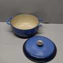 Lodge Essential Enamel Cast Iron Dutch Oven - Perfect for Bread Baking, Braising, Marinating & Slow Cooking - Features Moisture-Sealing Lid & Dual Handles - Kitchen Essentials - 6 Quarts - Caribbean Blue