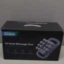 16 Head Massage Gun Set, Deep Tissue Percussion Massager, 2600mAh Electric Massage Tools with 9 Styles & Levels, Dark Grey