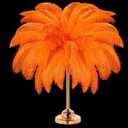 30 Pcs Large Natural Ostrich Feathers Bulk 16-18 Inch for Centerpieces for Wedding Party Centerpieces Home Decoration Flower Arrangement (Orange)