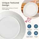 Homienly 40- Pieces Wheat Straw Dinnerware Set, Service for 8, Lightweight Roud Plates and Bowls Set, Unbreakable Dishes Set- Dinner Plates, Bowls, Cups,Microwave and Dishwasher Safe(White)