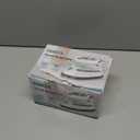 BEAUTURAL Mini Travel Steam Iron for Clothes with Dual Voltage, Temperature Control, Non-Stick Soleplate and Cord Storage, Ideal for Sewing, Quilting and Handcraft (White)