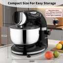 Stand Mixer, 8.5QT+ 6QT Two Stainless Steel Bowls Electric Food Mixer, 7 in 1 Multifunctional Kitchen Mixer with Dough Hook, Whisk, Beater, Meat Grinder,Pasta & Cookie Maker-Black