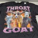 Throat Goat Funny Offensive Adult Humor Bootleg Y2K Graphic T-Shirt, Size L