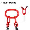 Happybuy 5Ft Chain Sling 5/16 Inch X 5 Ft Engine Lift Chain G80 Alloy Steel Engine Chain Hoist Lifts 3 Ton with 4 Leg Grab Hooks