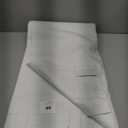 100% Blackout Shield Linen Blackout Curtains for Bedroom 96 Inches Long, Back Tab/Rod Pocket Living Room Drapes, Thermal Insulated Blackout Curtains 1 Panel 50" W x 96" L, Bright White