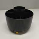 Marbrasse Desk Organizer, 360-Degree Rotating Pen Holder, Desk Organizers and Accessories with 5 Compartments Pencil Holder, Art Supply Storage Box Caddy for Office, Home (Black)