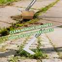 Crack Weeder, Stainless Steel Manual Crevice Weeding Tool, 63 Long Handle Moss Remover Tool, Weed Puller for Sidewalk Paver Deck Boards, Gardening Tool for Removing Grass and Weeds from Deck Garden