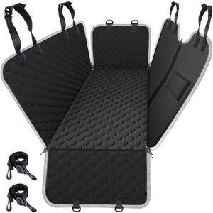 Mancro Dog Car Seat Cover for Back Seat, 2026 Upgraded 600D Heavy Duty Waterproof & Scratch-Resistant Dog Hammock for Car, Back Seat Pet Cover for Dogs with Sedan, Trucks and SUVs, Standard, Black