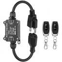 AC110V Remote Control Power Switch,Waterproof Wireless Light Switch,165 Feet Long,AC110V/120V/250V/20A RF Module Relay,Outdoor Weatherproof Smart Socket,Electrical Equipment