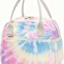 CAMTOP Lunch Box for Women Men Insulated Lunch Bag Lunch Tote Bag Leakproof Thermal Cooler Large Capacity for Travel Work School Picnic (Tie pink) (Medium)