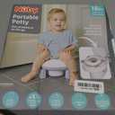 Nuby On-the-Go Portable Potty Seat - Collapsible Travel Toilet Seat for Boys and Girls 18+ Months - Includes Storage Bag and Disposable Liners - Toddler Potty Training Toilet