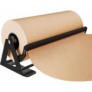 DIY Crew 24 Inch Paper Roll Dispenser and Cutter - Heavy-Duty Wall Mountable, Non Slip Tabletop - Kraft, Freezer, Butcher Paper - Up to 1000ft Rolls