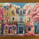 ALL4JIG  Happy Street Fun Jigsaw Puzzles for Adults and Kids, 500 Pieces