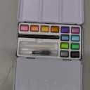 ARTISTRO Metallic Watercolor Paint Set - 12 Colors, Travel Set with Metallic Paints, Perfect for Kids and Adult Beginners