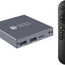 ByDiffer 4K Digital Media Player, TV MP4 Video Player for USB Drive/TF Card, 4K@60Hz Digital Signage HD Media Players with HDMI/AV/Optical, H.265/HEVC, Looping Auto Playback, Grey