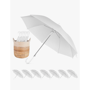 8 Pack Wedding Umbrella Bulk, Windproof Large Rain Umbrella, Strong Fiberglass Frame, Auto Open Wedding Umbrellas for Guests Bride Groom Photography Friend Gift 8 Pack Wedding Umbrella Bulk, Windproof Large Rain Umbrella, Strong Fiberglass Frame, Auto Open Wedding Umbrellas for Guests Bride Groom Photography Friend Gift