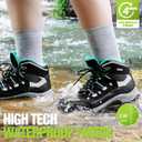 R CORD Women's Waterproof Hiking Boots for Outdoor Trekking, Camping, and Trail - Black Size 6.5
