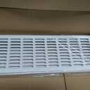 PATIKIL 2 Pcs 18 x 6 Inch Door Air Vent Cover, Aluminum Grille Ventilation Cover with Mounting Screws for Cabinet Wardrobe Ceiling Door, White