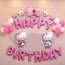 Kitty Birthday Decorations Party Supplies | Cute Pink Party Supplies Balloons Banner | Colorful Party Decor for Girls and Toddlers