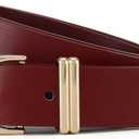 HOTWILL Women Belt for Jeans Dress Pants Fashion Gold Buckle Ladies Faux Leather Waist Belt (Large: 33"-36" (Pant 12-14))