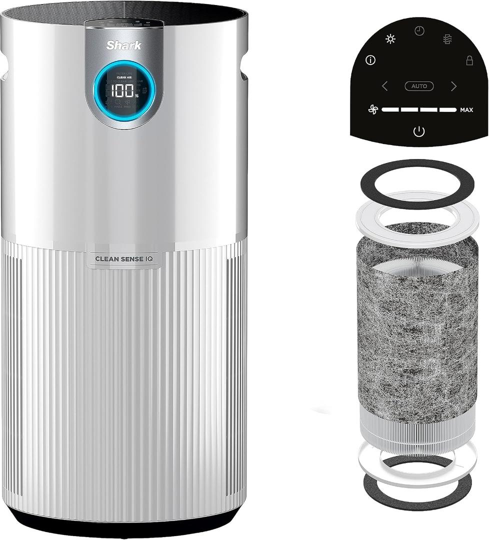 SHARK UA205 Nanoseal HEPA Air Purifier MAX with Clean Sense, Covers 1350 Sq Ft, XL Room, White