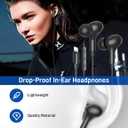 iMangoo for Apple MFi-Certified Headphones for Lightning Wired Earbuds Magnetic Ear Buds with HiFi Bass,3 Ear Tips Mic Corded Earphones for Gym, Commuting for iPhone 14 Plus 13 12 11 Pro Max Black