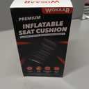 Inflatable Airplane Seat Cushion with Memory Foam | 3D Scalloped Air Baffles | Sit-to-Adjust Firmness | 2-in-1 Seat Pad & Lumbar Support, Tailbone Relief | 30s Inflate & 1s Deflate | Travel & Office