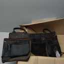 Brown Combine Leather Tool Belt | 11 Pockets Carpenter Tool Bag | Tool Pouch | Handyman | Belts For Men | Drywall Tool Belt | Construction | Framers | Electrician