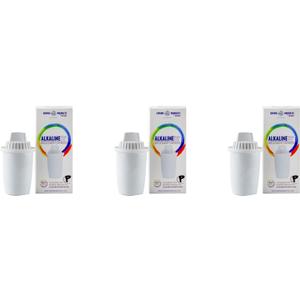 New Wave Enviro Alkaline Pitcher Replacement Cartridge 3 Pack, 80 Gallon Filter Life per Cartridge, Easy Installation, White