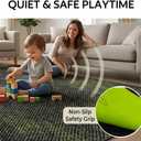 24 Carpets 20x20 inch Square Carpet Tiles, Reusable, Non Slip, Seamless Tiles, Suitable for Indoor and Outdoor use in bedrooms, Living Rooms, Offices, etc., Easy to DIY (Olive Green Stone pattern-07)