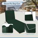 California Umbrella Outdoor Chaise Lounge Cushion, 24 x 78 Inch, Premium Outdoor Memory Foam, Fade Resistant Sunbrella Fabric, Patio Lounger Cushion with Fabric Ties, Forest Green