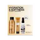 Redken All Soft Mini Kit Moisturizing Shampoo, Conditioner & Leave In Treatment with Argan Oil for Soft, Hydrated Hair, Travel Size