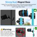 AQQA Magnetic Wave Maker for Aquarium - DC 12V Circulation Pump with External Controller, 4-Speed Adjustable Flow & Feeding Mode, Submersible Powerhead for Freshwater Saltwater Tanks (8W 950GPH)