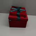 Tenceur 5 Pcs Christmas Gift Boxes Red Assorted Gift Square Boxes with Lids Velvet Gifts Box Birthday Gifts Box with Ribbon for Festival Christmas Birthday Weddings(Green)