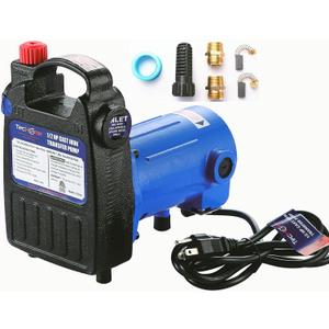 TecHome 1/2 HP Cast Iron Transfer Pump, 120V 1560GPH Water Pump, High Pressure Transfer Pump with Suction Strainer and Brass Connectors.