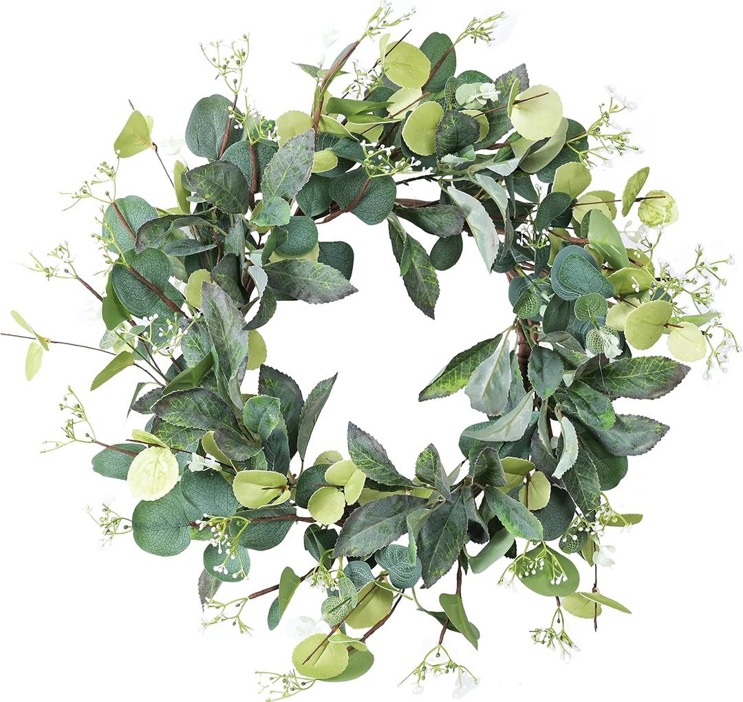 20" Faux Silver Dollar Eucalyptus Wreath