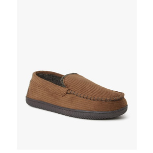 Dearfoams Men's Niles Corduroy Moccasin Slipperb 8-9