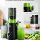 ECOSELF Juicer Machines Easy to Clean, With Wide Mouth & Large Feed Chute For Whole Fruits & Vegetables, Slow Masticating Juicer Hands-Free, Quiet Motor, Cold Press Juicer For Family, With Pusher