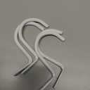 Gisafai 4 Pcs Closet Rod Center Supports 1-1/2 Inch Heavy Duty Metal Wall Mount Brackets for Shelf Closet Rod Clothes Storage(White)