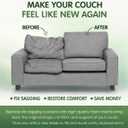 1/2" Thick x 16" Wide x 80" Long Upholstery Cushion - Firm 44 ILD High-Density Foam, Made in USA