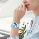 Avaner Silicone Strap Wrist Watches Analog Quartz Candy Color Sports Wristwatch (Blue)