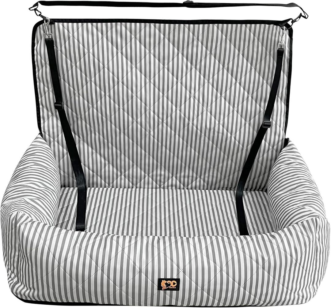 Dog Car Seat for Small and Medium Dogs, Booster Seat Sofa Pet Bed, Portable Car Travel Carrier Bed (Large)