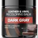 Leather Recoloring Balm, Color Restorer, Scratch Remover, Couch Paint and Repair, Leather Balm for Couches (Dark Gray)