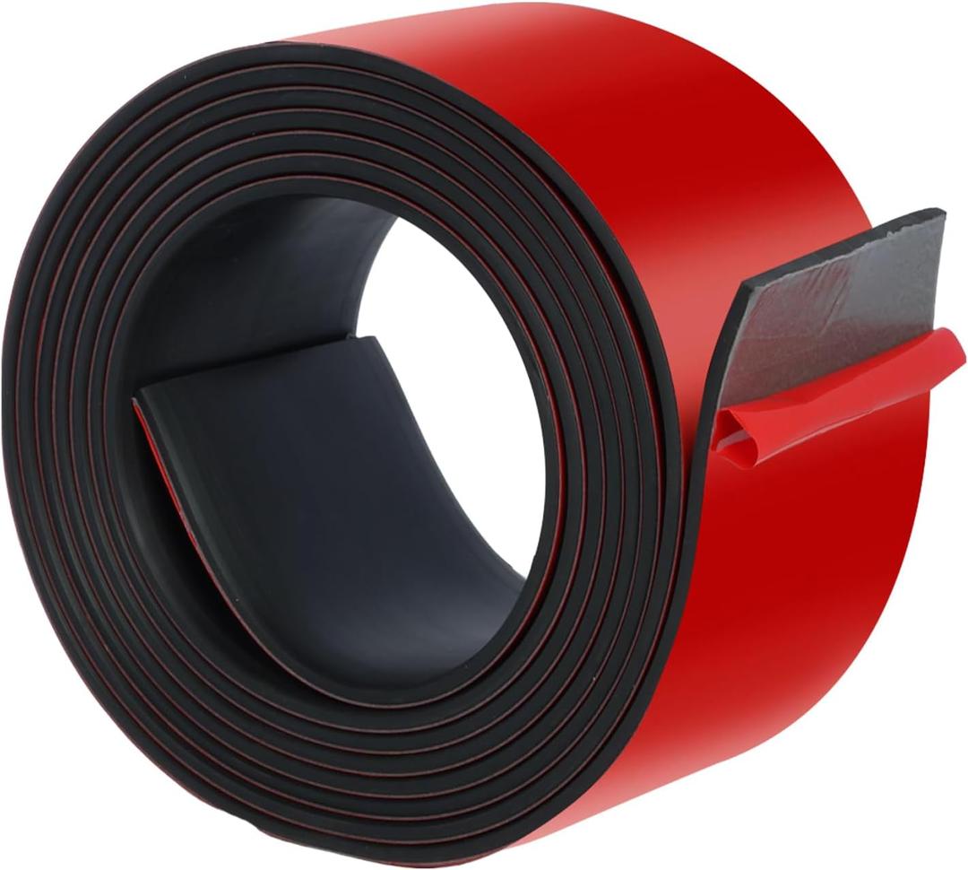 Rubber Tape with Adhesive Backing - 2" Wide x 1/8" Thick x 10' Long, Neoprene Rubber Seal Strips for DIY Warehouse Flooring Gasket Pads Padding Matting Crafts Protection