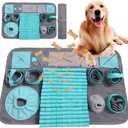 Snuffle Mat for Dogs, Pet Snuffle Mat for Small and Medium Dogs, Interactive Sniff Mat Feeding Mat for Puppies, Slow Feeder Dog Treat Mat for Training and Stress Relief (blue)
