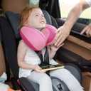 INFANZIA Kids Chin Supporting Travel Neck Pillow, Helps Support Head and Neck, Comfortably Designed for Head, Neck, and Chin Support - Gifts for Toddler/Child/Kids, Pink