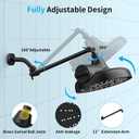 Filtered Shower Head with Extension Arm - EMBATHER 8 Inch High Output Showrhead with 3 Spray Settings, 18 Stage Filter for Hard Water, 11" Adjustable Arm, Brass Swivel Ball Jiont, Matt Black