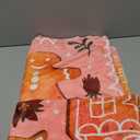 Christmas Throw Blanket for Couch 60x50,Pink Winter Holiday Festival Cute Xmas Gingerbread House Trees Blankets for Woman, Soft Flannel Fleece Blankets for Home Living Room Bed Chair