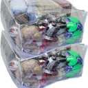 7 x 2-Pack Jumbo Heavy Duty Vinyl Zippered Storage Bags (Clear) for Sweaters, Blankets, Comforters, Bedding Sets and Much More! (24" x 20" x 11")